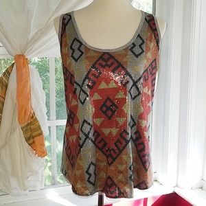 Custo Barcelona sequin racer-back tank top